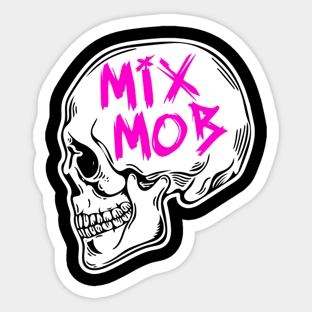 Mix Mob Skull (Pink) Sticker by Mix Mob